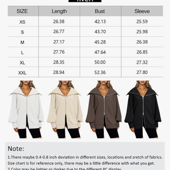 Oversized zip up jacket - Picture 4 of 4